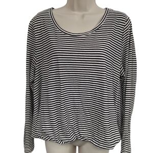 Grace + Karma Balloon Hem Stripe Top Sz XL